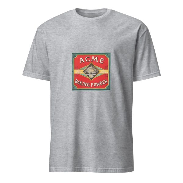 Acme Baking Powder T-Shirt – Retro Baking Design, Cotton Unisex Tee, Classic Style for Food Lovers and Bakers, Baker Gift, Chef Gift