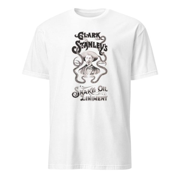 Vintage Snake Oil Liniment T-Shirt – Classic 19th Century Quack Remedy Logo, 100% Cotton Unisex Tee, Retro Design for History Fans