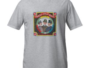 Vintage Tobacco Logo T-Shirt – Three Jolly Boys Retro Design, 100% Cotton Unisex Tee, Classic Style for History Lovers and Collectors