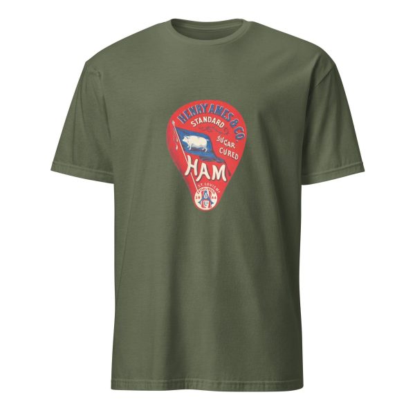 Vintage Henry Ames & Co. Ham T-Shirt – Classic Sugar Cured Ham Logo, Cotton Unisex Tee, Retro Style for Food Enthusiasts