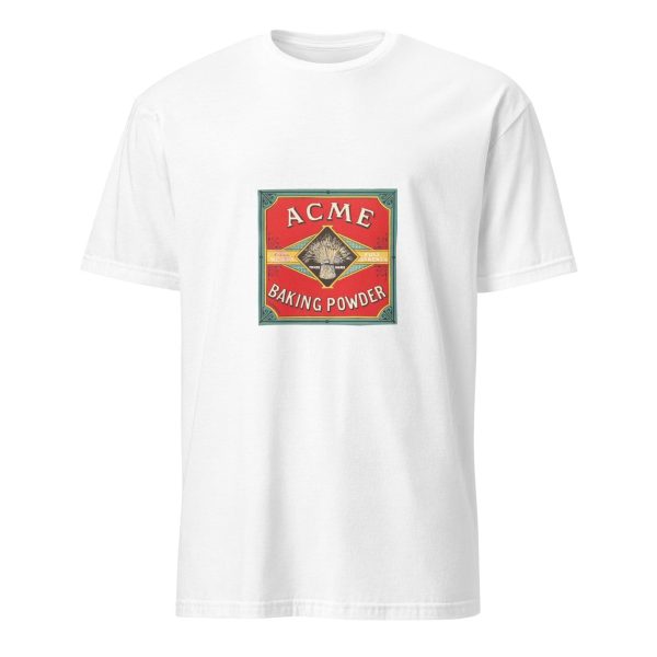 Acme Baking Powder T-Shirt – Retro Baking Design, Cotton Unisex Tee, Classic Style for Food Lovers and Bakers, Baker Gift, Chef Gift