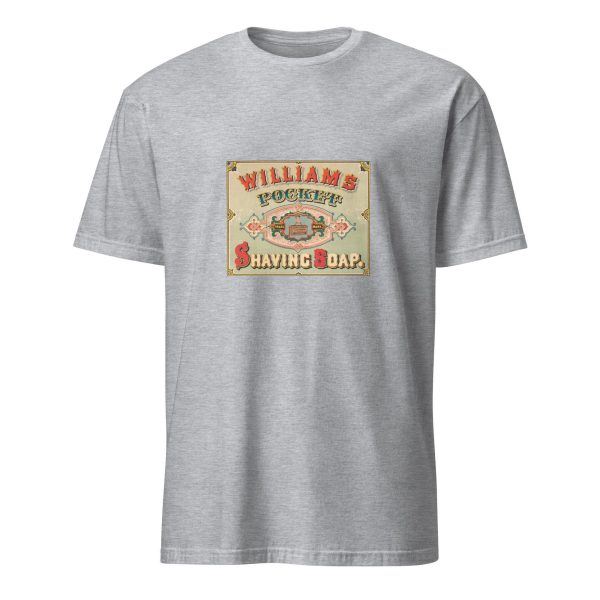 Williams Pocket Shaving Soap T-Shirt – Vintage Grooming Logo, Classic Soap Brand Design, Shaving Enthusiasts, Barber Gift