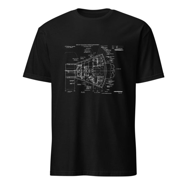 Mercury Spacecraft Blueprint T Shirt - Space T-Shirt, Mercury Shirt, Spacecraft T-Shirt, Astronaut shirt, Rocket T-Shirt, Spaceship T-Shirt