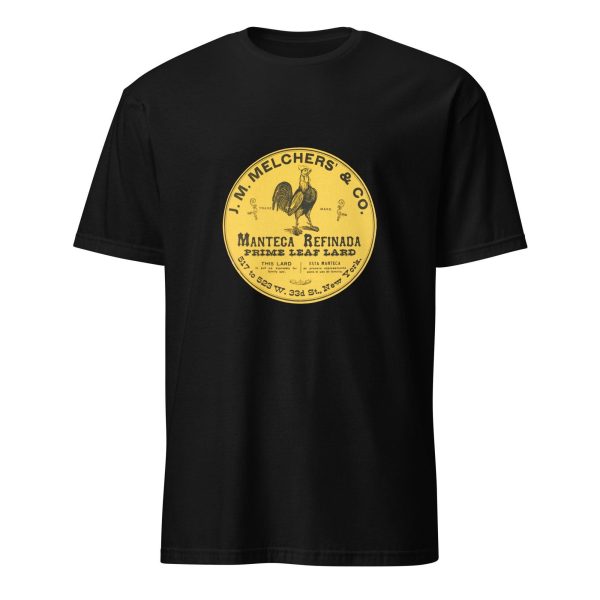 J.M. Melchers & Co. Manteca Refinada T-Shirt – Classic Lard Brand Logo, Retro Food Packaging Design, Cotton Unisex Tee for Vintage Fans