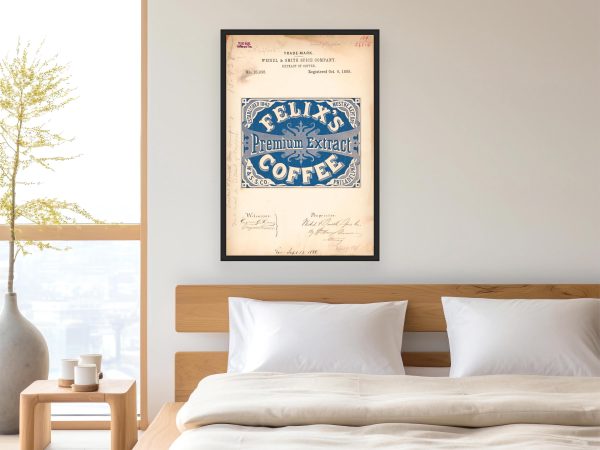 Premium Extract Coffee 1888 Poster - Vintage Coffee Branding, Classic Philadelphia Coffee Label Art, Antique Beverage Collectible Print