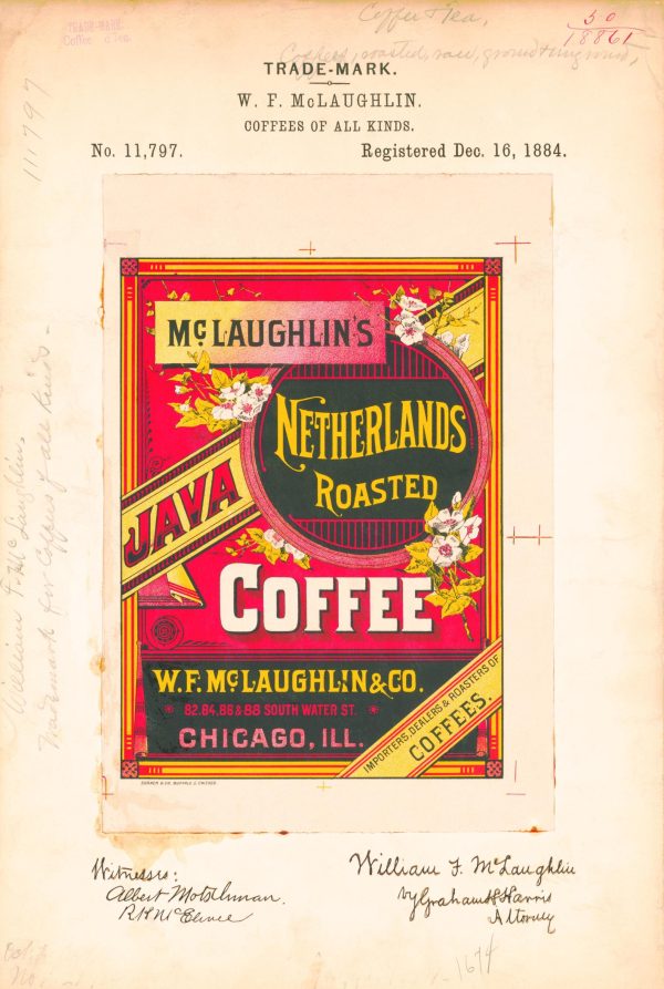 Java Netherlands Coffee 1884 Poster - Vintage Coffee Branding, Antique Java Coffee Label Art, Retro Beverage Collectible Print