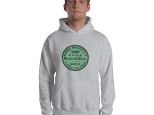 Harmon Merrick & Co. Eagle Machine Oil Works Vintage Logo Hoodie – Classic Retro Design Hoodie, Great Industrial Gift