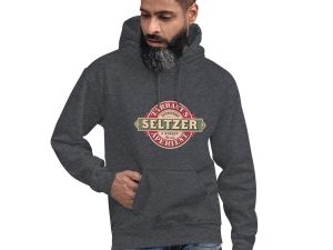 Tarrant’s Effervescent Seltzer Hoodie – Vintage Remedy Logo, Classic Apothecary Design on Cozy Hoodie for Retro Health Enthusiasts