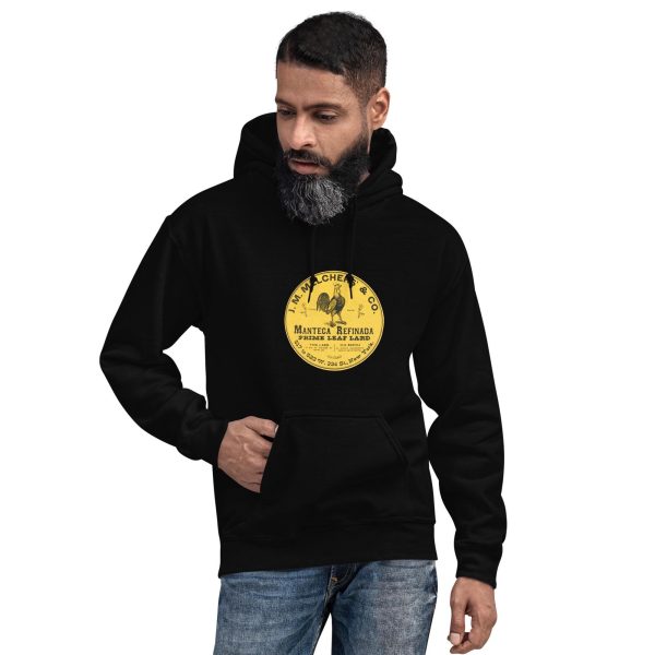 J.M. Melchers & Co.Premium Lard Hoodie – Vintage Lard Brand Logo, Classic Food Product Design on Cozy Unisex Hoodie for Retro Enthusiasts