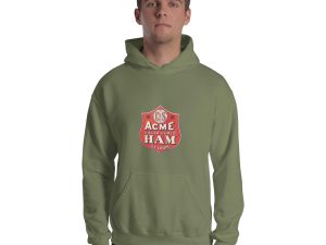 Acme Sugar Cured Ham Hoodie – Vintage St. Louis Meat Brand Logo, Classic Butcher Design on Cozy Unisex Hoodie for Retro Apparel Lovers