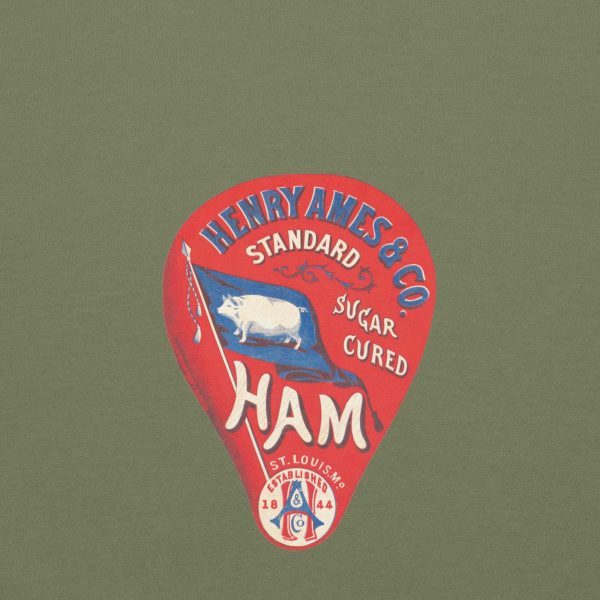 Henry Ames & Co Standard Ham Hoodie – Vintage St. Louis Meat Brand Logo, Classic Sugar Cured Design, Cozy Unisex Hoodie, Retro Apparel Lover