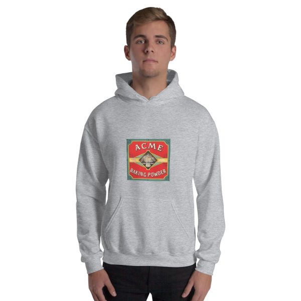 Acme Baking Powder Hoodie – Vintage Baking Logo, Classic Red and Yellow Design on Cozy Hoodie for Baking Enthusiasts and Retro Brand Lovers