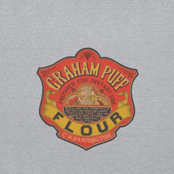 Graham Pure Flour Hoodie – Vintage Bakery Logo, Classic Flour Brand Design on Cozy Hoodie for Baking Lovers and Retro Kitchen Enthusiasts