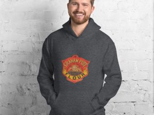 Graham Pure Flour Hoodie – Vintage Bakery Logo, Classic Flour Brand Design on Cozy Hoodie for Baking Lovers and Retro Kitchen Enthusiasts