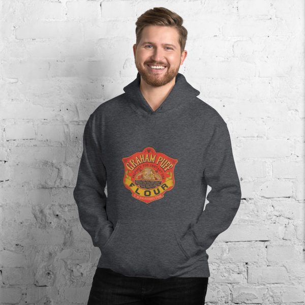 Graham Pure Flour Hoodie – Vintage Bakery Logo, Classic Flour Brand Design on Cozy Hoodie for Baking Lovers and Retro Kitchen Enthusiasts