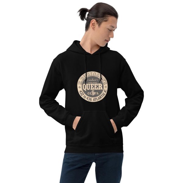 Robinson’s Queer Soda Water Hoodie – Vintage Beverage Logo, Classic Temperance Era Design for Retro Drink and History Enthusiasts