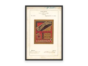 Wood & Sons Summerdale Cambrics 1881 Poster - Vintage Textile Label, Classic Dry Goods Ad, Antique Fabric Advertisement Print, Fashion Decor