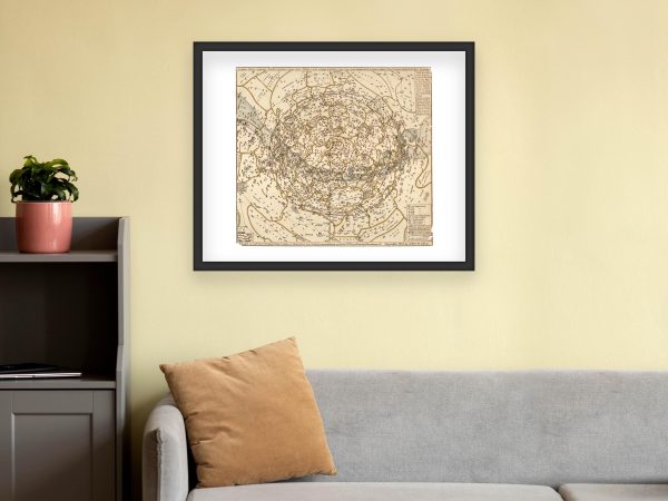 1909 Star Map of Northern Latitudes - Vintage Celestial Chart, Astronomical Constellation Map, Historic Sky Map Reproduction Print