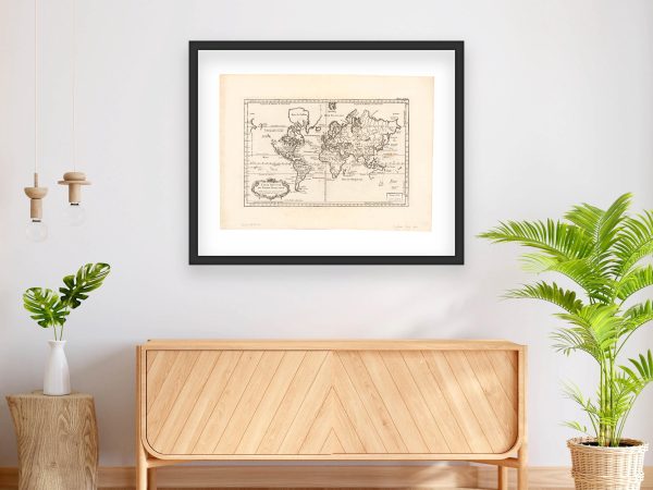 Carte Réduite du Globe Terrestre - 18th Century World Map, Historic Global Exploration Chart, Vintage French Cartography, Reproduction