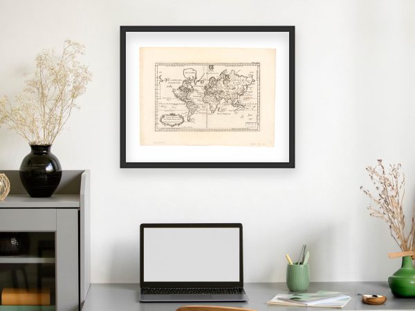 Carte Réduite du Globe Terrestre - 18th Century World Map, Historic Global Exploration Chart, Vintage French Cartography, Reproduction