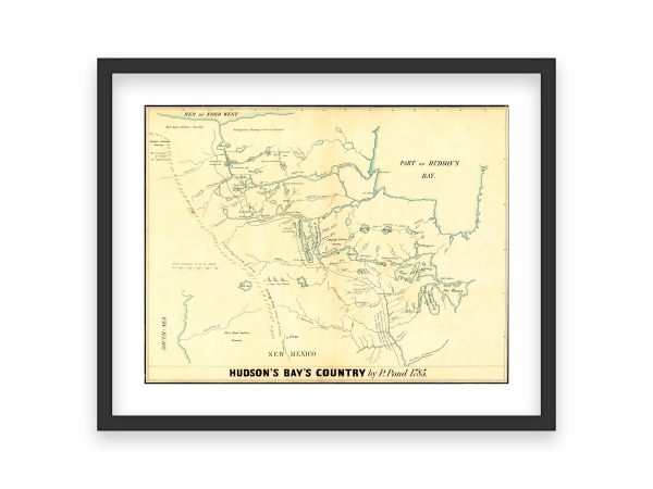 1785 Hudson’s Bay’s Country Map by Peter Pond - Historic Exploration Chart, Fur Trade Routes, Vintage Canada Map, Early North America Map