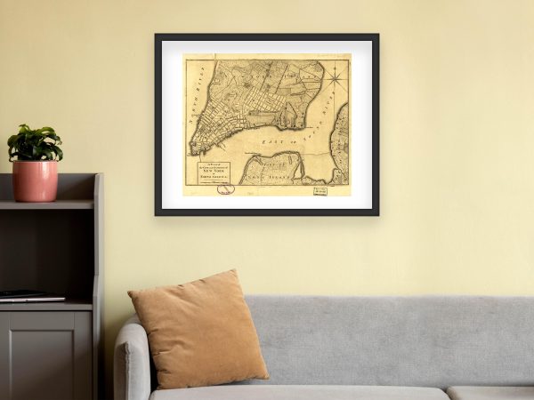 18th Century Map of New York City and Environs - Historic Urban Development, Early Manhattan Layout, Long Island and New Jersey Coastal Area