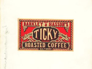 Barkley & Hasson’s Ticky Coffee 1879 Poster – Bold Coffee Branding, Vintage Beverage Label Art, Retro Coffee Collectible Print