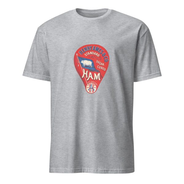 Vintage Henry Ames & Co. Ham T-Shirt – Classic Sugar Cured Ham Logo, Cotton Unisex Tee, Retro Style for Food Enthusiasts