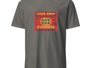 Classic Tea Trade T-Shirt – Cash Chop Formosa Oolong Design, Cotton Unisex Tee, Vintage Style for Tea Lovers and Collectors