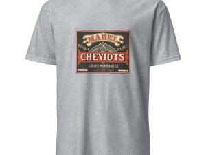 Timeless Textile Style T-Shirt – Mabel Cheviots Double Cable Design, Cotton Unisex Tee, Retro Fashion for Fabric Enthusiasts