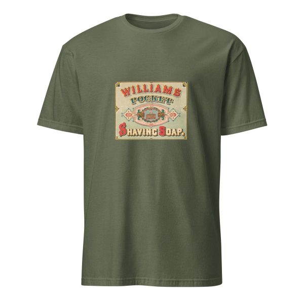 Williams Pocket Shaving Soap T-Shirt – Vintage Grooming Logo, Classic Soap Brand Design, Shaving Enthusiasts, Barber Gift