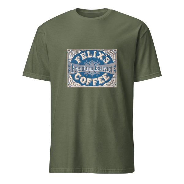 Coffee Lover’s Vintage T-Shirt – Felix’s Premium Extract Design, Cotton Unisex Tee, Retro Style for Café Enthusiasts, Barista Gift