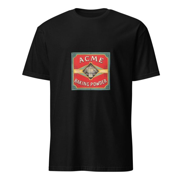 Acme Baking Powder T-Shirt – Retro Baking Design, Cotton Unisex Tee, Classic Style for Food Lovers and Bakers, Baker Gift, Chef Gift