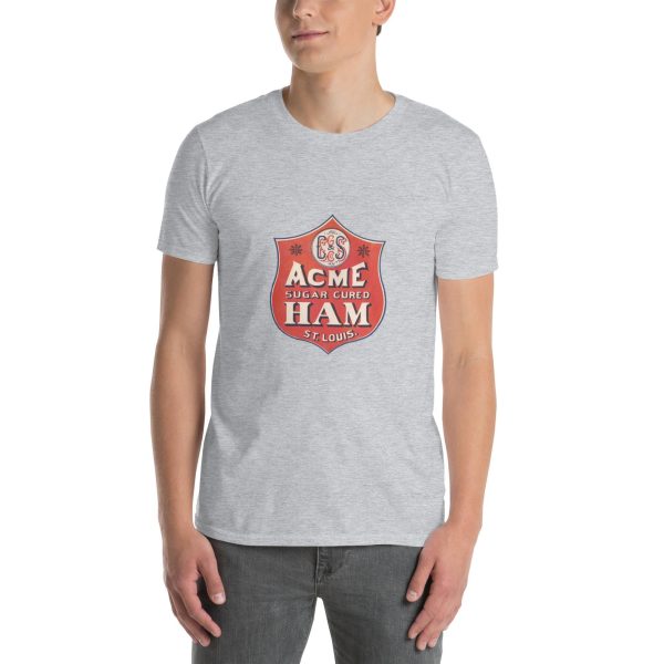 Acme Sugar Cured Ham T-Shirt – Classic St. Louis Ham Brand Logo, Cotton Unisex Tee, Retro Style for Food Lovers, Chef Gift