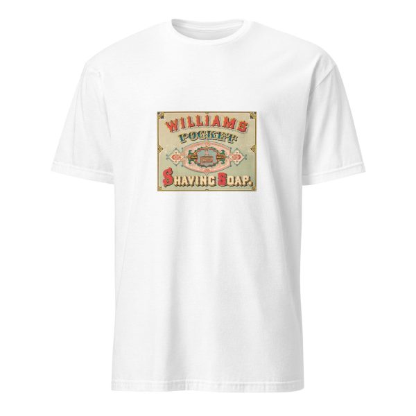 Williams Pocket Shaving Soap T-Shirt – Vintage Grooming Logo, Classic Soap Brand Design, Shaving Enthusiasts, Barber Gift