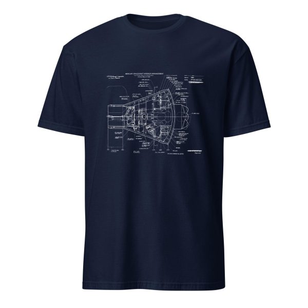 Mercury Spacecraft Blueprint T Shirt - Space T-Shirt, Mercury Shirt, Spacecraft T-Shirt, Astronaut shirt, Rocket T-Shirt, Spaceship T-Shirt