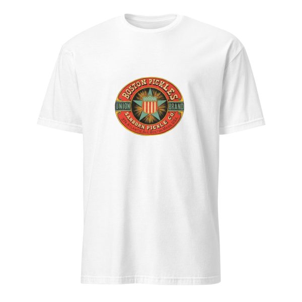 Union Brand Pickle Vintage T-Shirt – Boston Pickles Sanborn Pickle Co. Design, Cotton Unisex Tee, Retro Style for Food Enthusiasts