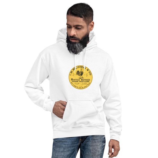 J.M. Melchers & Co.Premium Lard Hoodie – Vintage Lard Brand Logo, Classic Food Product Design on Cozy Unisex Hoodie for Retro Enthusiasts