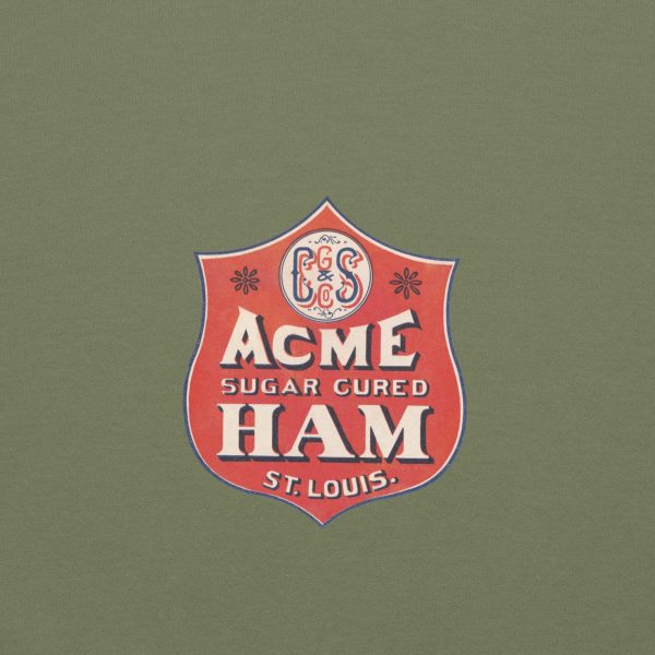 Acme Sugar Cured Ham Hoodie – Vintage St. Louis Meat Brand Logo, Classic Butcher Design on Cozy Unisex Hoodie for Retro Apparel Lovers