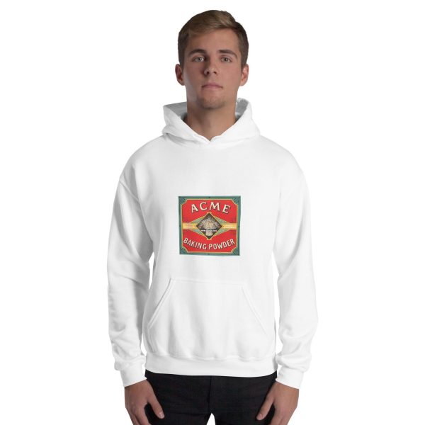 Acme Baking Powder Hoodie – Vintage Baking Logo, Classic Red and Yellow Design on Cozy Hoodie for Baking Enthusiasts and Retro Brand Lovers