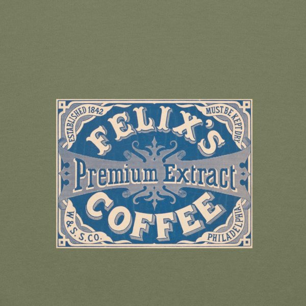 Felix’s Premium Coffee Hoodie – Vintage Coffee Logo, Classic Felix’s Brand Design on Cozy Hoodie for Retro Coffee Lovers and Nostalgic Style