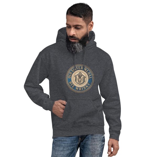 Old Silver Medal Rye Whiskey Hoodie – Vintage Distillery Logo, Classic Whisky Brand Design, Retro Spirits Fans, Nostalgic Apparel Lovers