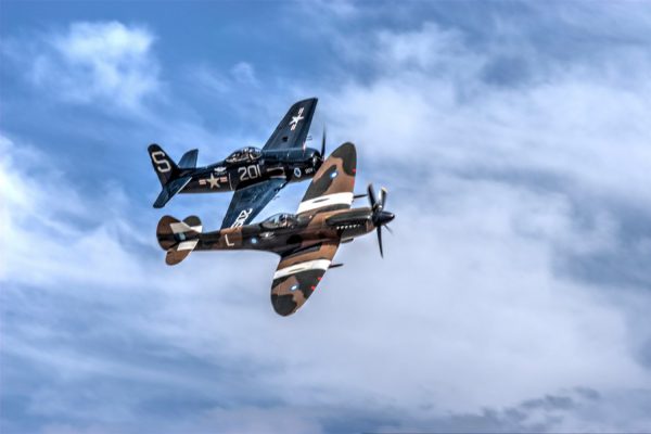 Two Warbirds in Formation - Airplane Photography, Aviation Art, Airplane Art, Pilot Gift, Aircraft Photography, Military plane