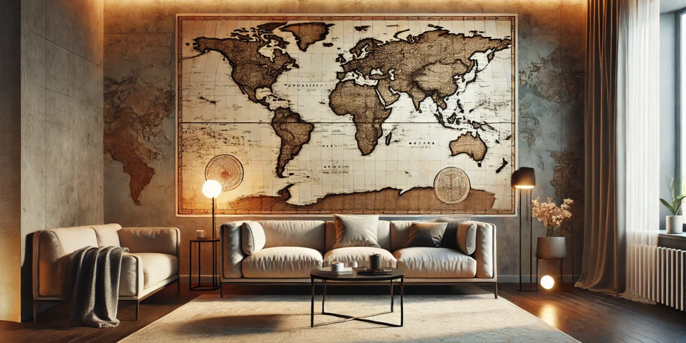 Historic Maps in Modern Spaces: Decorating with Vintage Cartography