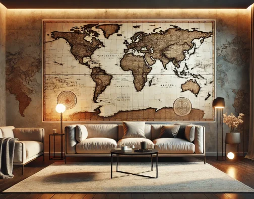 Historic Maps in Modern Spaces: Decorating with Vintage Cartography