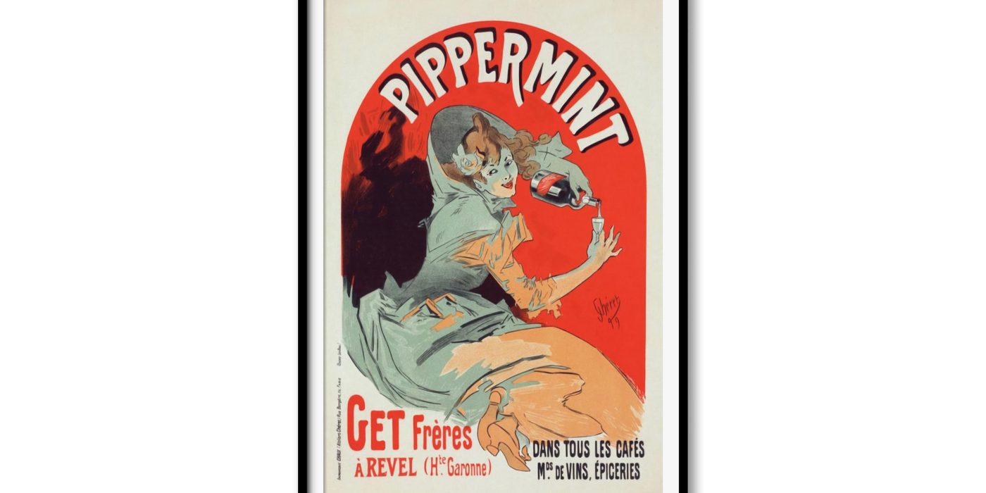 Pippermint’s Parisian Allure: The 1909 Poster That Poured Art Nouveau Into Every Glass