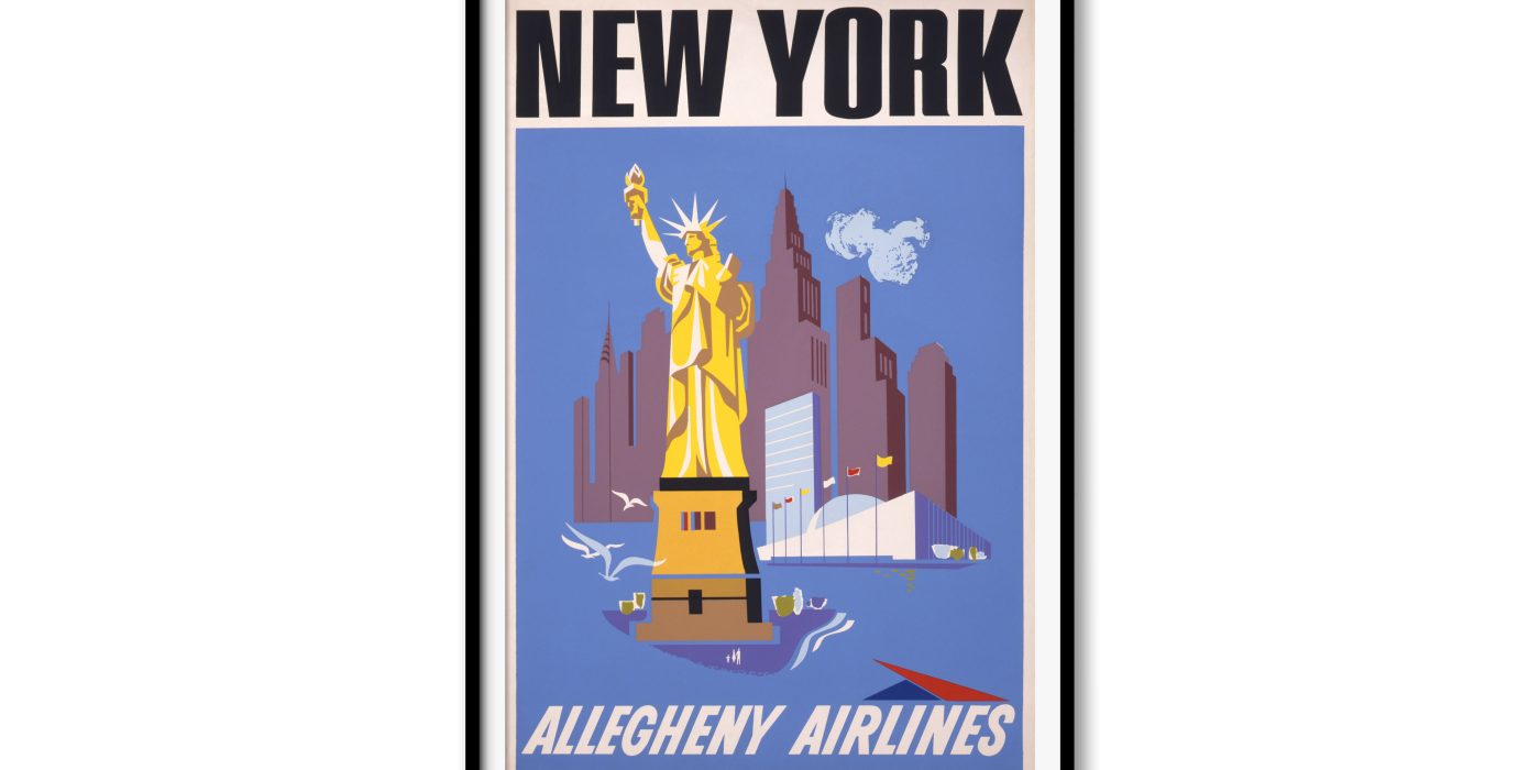 Allegheny Airlines’ New York Poster: A Mid-Century Snapshot of U.S. Air Travel