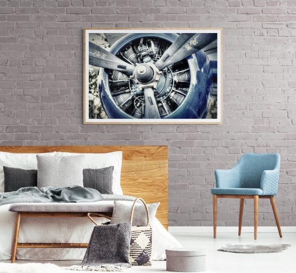 Radial Engine and Propeller - Vintage Aviation Art, Airplane Art, Airplane Photography, Pilot Gift, Aircraft Photography, Propeller Photo