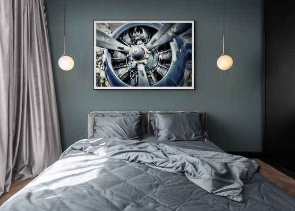 Radial Engine and Propeller - Vintage Aviation Art, Airplane Art, Airplane Photography, Pilot Gift, Aircraft Photography, Propeller Photo