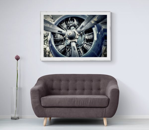 Radial Engine and Propeller - Vintage Aviation Art, Airplane Art, Airplane Photography, Pilot Gift, Aircraft Photography, Propeller Photo